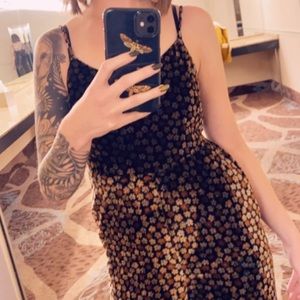 Madewell crushed velvet floral jumpsuit